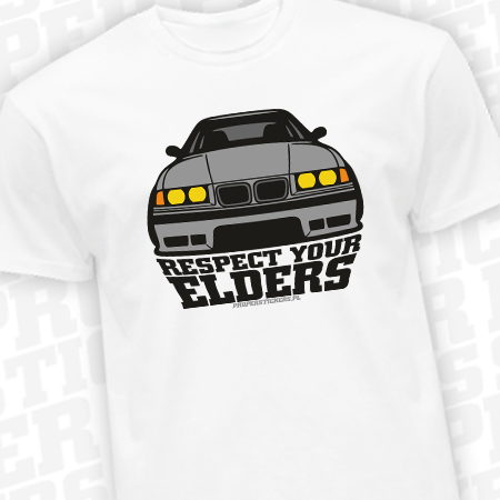 BMW E36 Respect Your Elders - koszulka